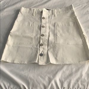 White Jean Skirt